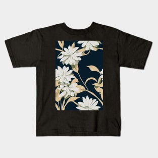 Beautiful Stylized White Flowers, for all those who love nature #211 Kids T-Shirt